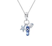 ZakiaHo Collana con ciondolo a forma di ciabatta, a tema spiaggia, con ciabatte, stella marina, conchiglia, per donne e ragazze, Acciaio inossidabile Rame, Nessuna pietra preziosa
