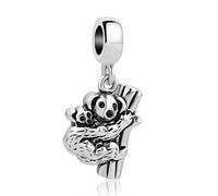 ZakiaHo Koala - Charm a forma di orso per braccialetti con ciondolo a forma di animale, stile vintage, compatibile con braccialetti Pandora, Rame, Nessuna pietra preziosa