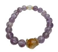 ZaKoonaC Bracciale in cristallo viola e trasparente - Design contemporaneo per visite in città e caffè letterari, semplice armonia