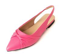 ZaKoonaC Sandali piatti da donna con punta a temperamatite | Ufficio e tempo libero | Traspirante diversi colori, rosso rose, 41 EU