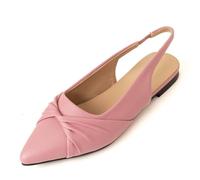 ZaKoonaC Sandali piatti da donna con punta a temperamatite | Ufficio e tempo libero | Traspirante diversi colori, Rosa, 37 EU