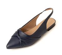 ZaKoonaC Sandali piatti da donna con punta a temperamatite | Ufficio e tempo libero | Traspirante diversi colori, Blu scuro, 39 EU