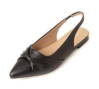 ZaKoonaC Sandali piatti da donna con punta a temperamatite | Ufficio e tempo libero | Traspirante diversi colori, Nero , 39 EU