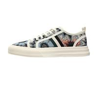 ZaKoonaC Scarpe casual da uomo, alla moda, design con stampa elegante, materiale in tessuto di alta qualità per gli acquisti quotidiani, la vita del campus e le riunioni, Beige/Blu, 42 EU