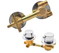 ZAKSEM 2/3/4/5 Vie Miscelatore Termostatico Rubinetti Doccia,Ottone Doccia Rubinetto Cabina Con Cartuccia Ceramica,Miscelatore Cabina Doccia Interasse 10 m/12,5 Cm/14,5 Cm,G Intubazione 3-way-10 cm