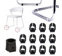 Zaky 16 mm Plastic Chair - Tappi per tubi flessibili per sedie cantilever, 15 pezzi, colore nero