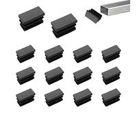 Zaky Coperchi quadrati in plastica 40 mm x 20 mm, 30 pezzi, colore nero per tavoli, scrivanie, sedie, mobili da letto, tappo a terra, copertura in tubo di acciaio, antigraffio