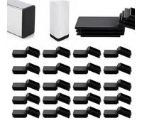 Zaky Tappi lamellari per tubi rettangolari, 50 x 10 mm, tappi per tubi in acciaio inox, profilo in alluminio, 20 pezzi