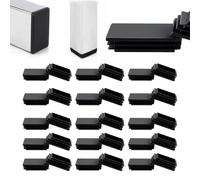 Zaky Tappi lamellari per tubi rettangolari, 60 x 10 mm, colore nero, per tubi rettangolari da tavolo, sedia, scaffale, 20 pezzi