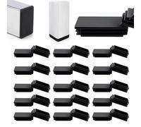 Zaky Tappi lamellari per tubi rettangolari, 60 x 15 mm, tappi per tubi in acciaio inox, profili quadrati in alluminio, 20 pezzi, colore nero