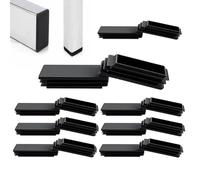 Zaky Tappi rettangolari per tubi, 100 x 20 mm, in plastica, tappo di chiusura, 20 pezzi