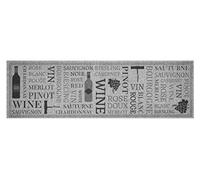 Zala Living Cook & Clean, tappeto a pelo corto, antiscivolo, lavabile, per corridoio, cucina, soggiorno, grigio, 45 x 140 cm
