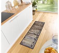 Zala Living Hanse Home Cook & Clean, tappeto a pelo corto, antiscivolo, lavabile, per cucina, corridoio, cucina, soggiorno, marrone, tortora, 50 x 150 cm