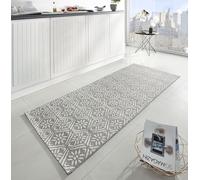 Zala Living Hanse Home Soho - Tappeto da Cucina Antiscivolo, a Pelo Corto, Lavabile, per corridoio, Cucina, Soggiorno, Bagno, 80 x 200 cm, Colore: Grigio Crema,