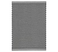 Zala Living Tappeto a Spot, in Velluto, dal Design Moderno, a Pelo Corto, per Cucina, corridoio, Sala da Pranzo, Soggiorno, Camera da Letto, Colore Nero, Crema, 160 x 230 cm