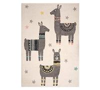 Zala Living Tappeto da gioco per bambini Lama Friends, 120 x 170 cm, particolarmente morbido (100% polipropilene certificato Öko-Tex Standard 100, adatto al riscaldamento a pavimento, 120 x 170 cm