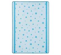 Zala Living - Tappeto per Bambini con Stelle e Cuori, in Poliammide, Blu, 140 x 100 x 0,8 cm