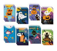 ZALAON Mini notepad per Halloween, 24 pezzi, per Halloween, per bambini, possono essere utilizzati come promemoria o come regalo per i bambini per registrare tutti i tipi di informazioni