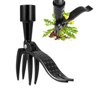 ZALAOR Strumento per rimuovere le erbacce da giardino, con 4 artigli, strumento manuale per la rimozione delle radici per prato e cortile, resistente per denti di leone, cardi, radici profonde