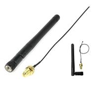 zalati Antenna WiFi M.2, 2 pezzi, 2,4 GHz, 5,8 GHz, 3 dBi, MIMO RP-SMA maschio + 2 cavi NGFF da IPEX4 a RP-SMA da 15 cm per scheda di rete wireless M.2 NGFF Intel, adattatore Wifi per laptop