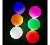 zalati Bagliore nelle palline da golf scure, 6 palline da golf a LED con illuminazione da 5 a 8 min/times per durata della batteria da 48 ore con multicolore