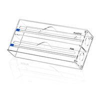 zalati Dispenser per involucro di plastica 2 in 1 pellicola di alluminio trasparente organizer per cucina - 30 cm