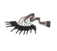 zalati Grabber Jumper Wires 10pcs Gancio Clip con Thread Interface Pins Cavo USB per Logic Analyzer Test Elettronico Esperimento