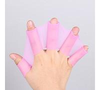 zalati Guanti da nuoto 1 paio di rane a forma di web pad in silicone per dita per divertimento gioco d'acqua unisex bambini adulti - M, rosa