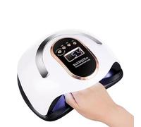 Zalati Lampada per Unghie 168W LED UV Lampada per la Cura con 4 Timer Manico Portatile Essiccatore Rapido per Strumento di Cura delle Unghie - 168W, Bianco