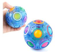 zalati Magic Rainbow Ball Puzzle Fidget Speed Cube Giocattolo Educativo Riempitore per Tutte le Età - Blu