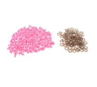 zalati Nasi per Bambole 100 pezzi con rondella di estremità del filo in plastica per infeltrimento ad ago Giocattolo per bambole - Rosa, 13 * 15 mm/ 0,5 * 0,6 pollici