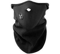 zalati Passamontagna in neoprene e pile, per bicicletta, moto, sci, corsa, ciclismo, arrampicata, unisex, antivento, nero, Nero , Etichettalia unica