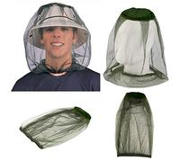 zalati Zanzariera 2 pz Cappello Zanzara Mesh Headwaer Protetor Copertura per Outdoor Escursionismo Pesca Giardinaggio - 1pcs Nero & 1pcs Verde, Multicolore, 22 cm