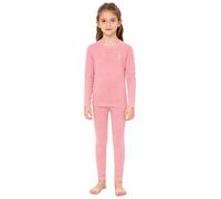 Zaldita Completo Termico Bambina Unisex Intimo Invernale Maglia Lunga e Pantaloni Leggings Caldi Set di Biancheria per Ragazzi Casa Notte Inverno Sleepwear A Rosa 3-4 Anni