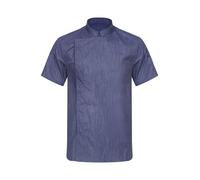 Zaldita Uniforme da Lavoro per Cucina Uomo Donna Unisex Giacca da Cuoco Divisa Chef Camicia da Cameriere Casacca Cappotto da Cuoco Ristorante Mensa Hotel Pizzeria Blu M