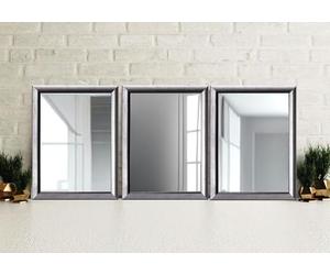 Zalena Silver Leaf, specchio da parete 30 x 25 cm, specchio da bagno per appartamento, bagno degli ospiti, corridoio, Gadrobe soggiorno