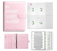 ZALHIN 100 Envelope Saving Challenge - A5 Rosa Raccoglitore Agenda Risparmio Soldi, Risparmia Il Denaro Challenge Legante, Budget Planner, Agenda Del Risparmio, Risparmia Facilmente
