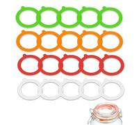 ZALHIN 20 pezzi di ricambio di ricambio in silicone alimentare - Guarnizione di ricambio in silicone per alimenti per bottiglie di vetro nello di tenuta per piano cottura in alluminio caffettiera
