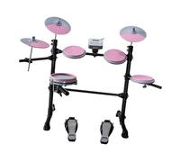 ZALHIN Batteria Elettronica Kit di Batteria Elettronica Digitale Professionale Sistema di Batteria Elettronica A Percussione Set di Batteria Pratica Attrezzatura Musicale(Pink)