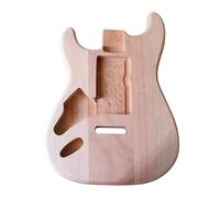 ZALHIN Corpo della Chitarra incompiuto Corpo per Chitarra Elettrica per Mano Sinistra, Legno di Okoume, Colore Naturale Opaco, Parti di Canna per Chitarra Non Finite, Larghezza Tasca di 5,7 Cm