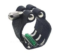 ZALHIN Legatura per Sassofono Tenore/Soprano/Alto Bocchino in Plastica Nera Accessori per Sassofono in Morbida Carta Fissa in Pelle Accessori per Sassofono(B,Treble)