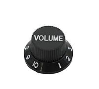 ZALHIN Parti di Chitarra Manopola di Controllo del Volume del Suono del Basso della Chitarra Elettrica Tappo Interruttore Materiale Accessori(VOLUNE,White BK)