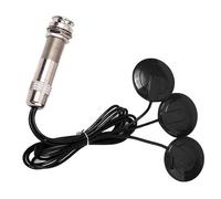 ZALHIN Pickup Chitarra Acustica Kit Pickup per Chitarra Pickup per Microfono A Contatto Piezoelettrico 3 Sistema di Pickup per Trasduttore per Jack Acustico da 6,35 Mm (Nero)