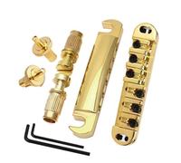 ZALHIN Ponte per Chitarra Tune-o-MATIC Ponte per Chitarra Roller Saddle Bridge Tailboard Oro