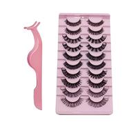 ZALHIN Set di Extension Ciglia - Set di Alta qualità con Ciglia Finte 3D, Ciglia Naturali e Piegaciglia - Perfetto per Il Trucco Professionale e Quotidiano