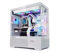 Zalman CHRONIX ATX - Custodia per PC ATX, 3 ventole Prism ARGB preinstallate, supporto radiatore da 360 mm, tipo C 3.2 e USB 3.0, custodia per PC da gioco in vetro temperato panoramica, colore bianco