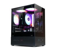 Zalman CUBIX-G, custodia per PC Micro-ATX, custodia MATX con 3 ventole FRGB da 120 mm preinstallate, pannelli in vetro temperato vista panoramica, porta USB di tipo C, adatta a GPU fino a 280 mm, nero