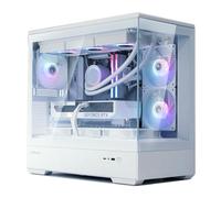 Zalman Custodia P30 Micro-ATX, case PC MATX con 3 ventole ARGB da 120 mm preinstallate, pannello frontale e laterale in vetro temperato panoramico senza cornice, tipo C e USB 3.0, bianco