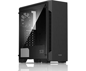 Zalman - S3 - Case PC ATX Mid-Tower - Pannello laterale in vetro temperato - 3 ventole preinstallate da 120 mm, nero