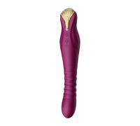 Vibratore ZALO King - ricaricabile, impermeabile, con funzione di spinta (viola)
